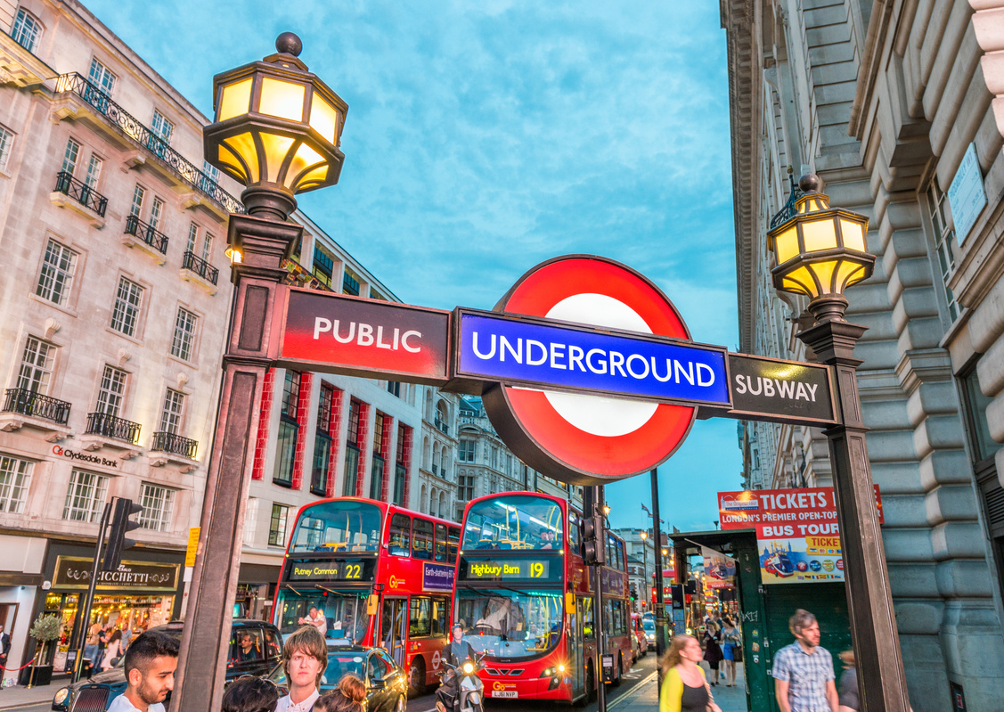 LONDON - JULY 3, 2015: Tourists and Locals at Piccadilly Subway